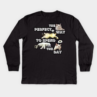 The perfect way to spend the day Kids Long Sleeve T-Shirt